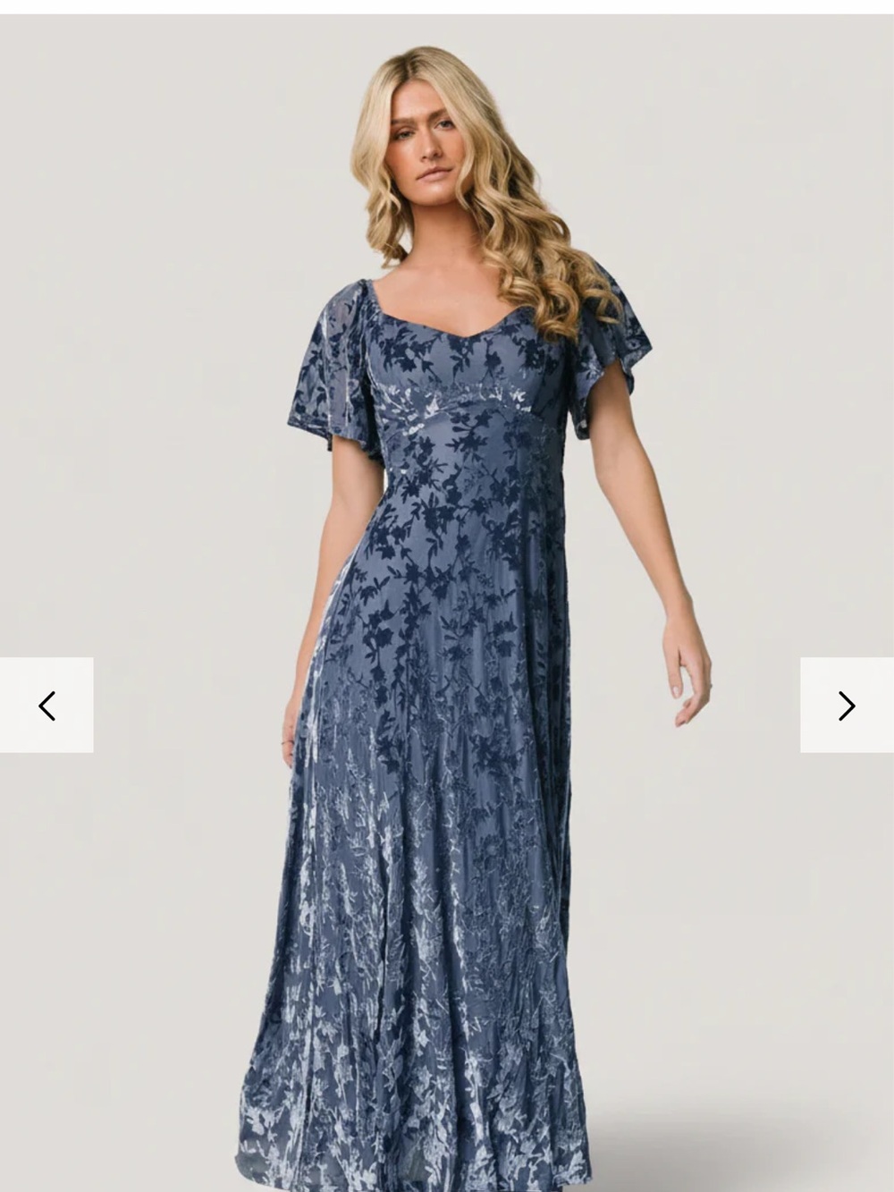 Baltic Born Everley Velvet Maxi Dress | Whisper Blue Size 2X